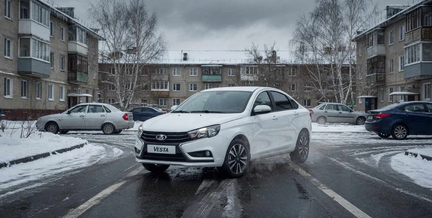 Lada Vesta седан вид с боку