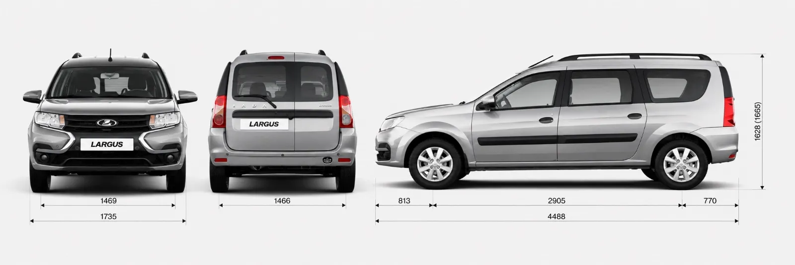 Габариты Lada Largus